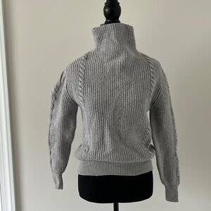 Aritzia gray mock neck sweater